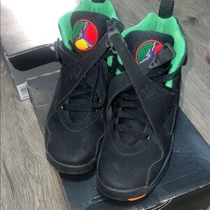 Kids Black and Green Sneakers